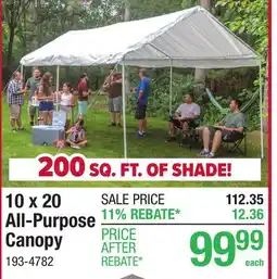 Menards 10 x 20 All-Purpose Canopy offer