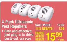 Menards 4-Pack Ultrasonic Pest Repellers offer