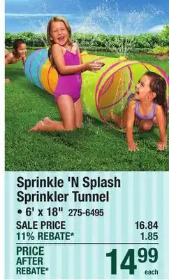 Menards Sprinkle 'N Splash Sprinkler Tunnel offer