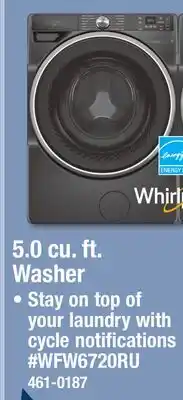 Menards 5.0 cu. ft. Washer offer
