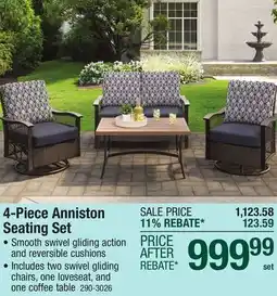 Menards 4-Piece Anniston Seating Set offer
