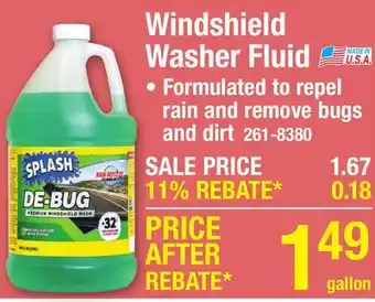 Menards Windshield Washer Fluid offer
