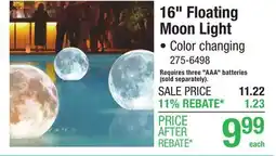 Menards 16 Floating Moon Light offer