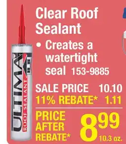 Menards Clear Roof Sealant offer