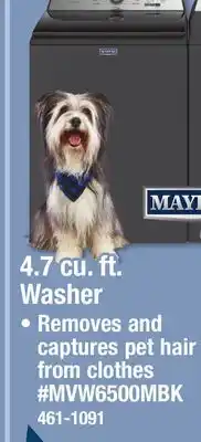 Menards 4.7 cu. ft. Washer offer