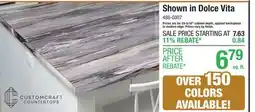 Menards Shown in Dolce Vita offer