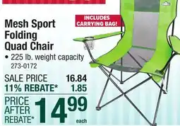 Menards Mesh Sport Folding Quad Chair offer