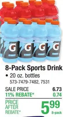 Menards 8-Pack Sports Drink offer