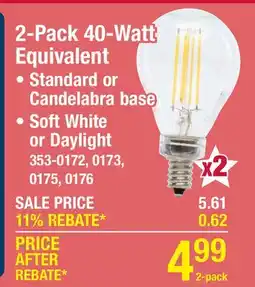 Menards 2-Pack 40-Watt Equivalent offer