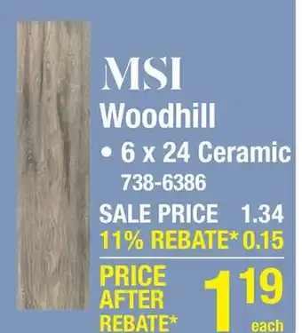 Menards Woodhill offer