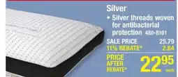 Menards MEMORY FOAM PILLOW Silver offer