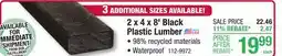 Menards 2 x 4 x 8' Black Plastic Lumber offer