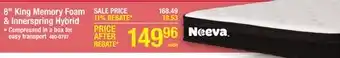 Menards 8 King Memory Foam & Innerspring Hybrid offer