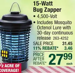 Menards 15-Watt Bug Zapper offer