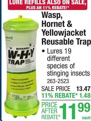 Menards Wasp, Hornet & Yellowjacket Reusable Trap offer