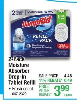 Menards 2-Pack Moisture Absorber Drop-In Tablet Refill offer