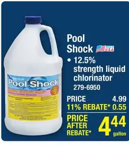 Menards Pool Shock offer