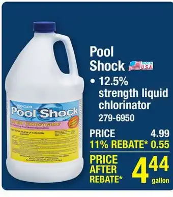 Menards Pool Shock offer