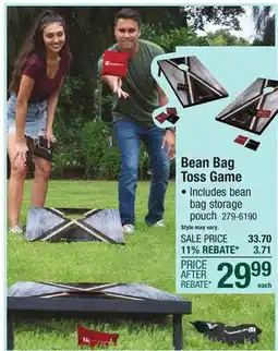 Menards Bean Bag Toss Game offer