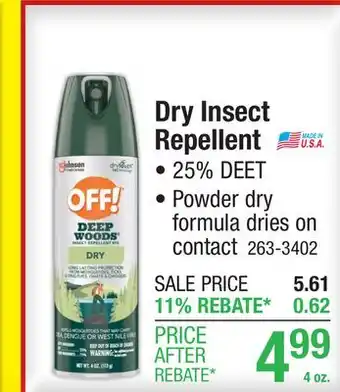Menards Dry Insect Repellent offer