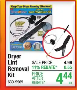 Menards Dryer Lint Removal Kit offer