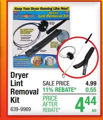 Menards Dryer Lint Removal Kit offer