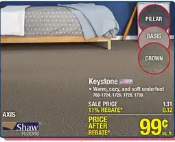 Menards Keystone offer