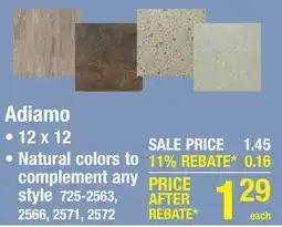 Menards Adiamo offer