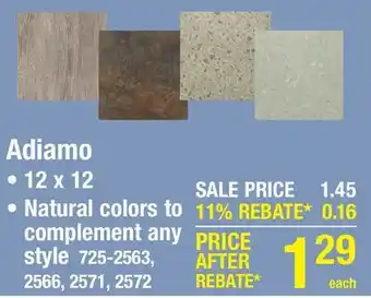 Menards Adiamo offer