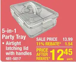 Menards 5-in-1 Party Tray offer