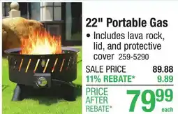 Menards 22 Portable Gas offer
