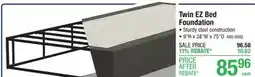Menards Twin EZ Bed Foundation offer