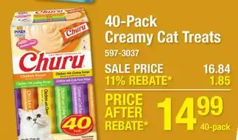 Menards 40-Pack Creamy Cat Treats offer