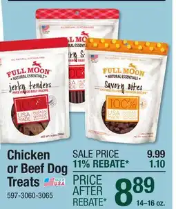 Menards Chicken or Beef Dog Treats offer