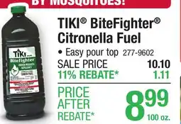 Menards TIKI BiteFighter Citronella Fuel offer