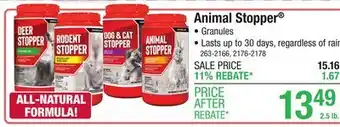 Menards Animal Stopper offer