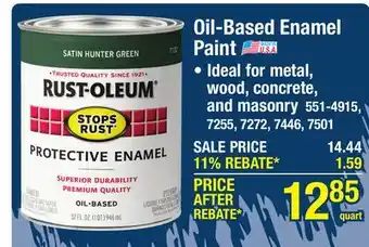 Menards Oil-Based Enamel Paint offer