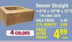 Menards Denver Straight offer