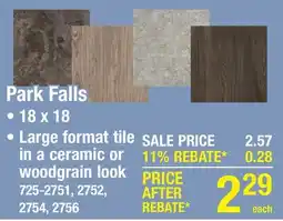 Menards Park Falls offer
