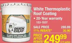 Menards White Thermoplastic Roof Coating offer