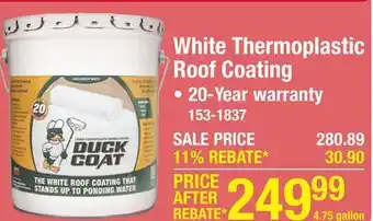 Menards White Thermoplastic Roof Coating offer