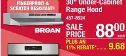 Menards 30 Under-Cabinet Range Hood offer