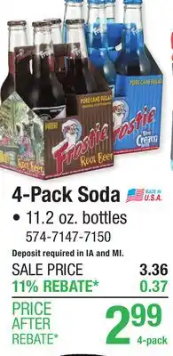 Menards 4-Pack Soda offer