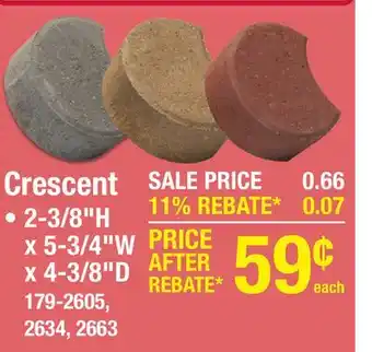 Menards Crescent offer