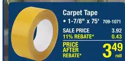 Menards Carpet Tape offer