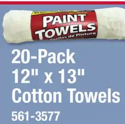 Menards 20-Pack 12 x 13 Cotton Towels offer