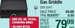 Menards Gas Griddle offer