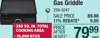 Menards Gas Griddle offer