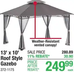 Menards 13' x 10' Roof Style Gazebo offer