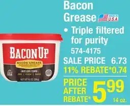 Menards Bacon Grease offer